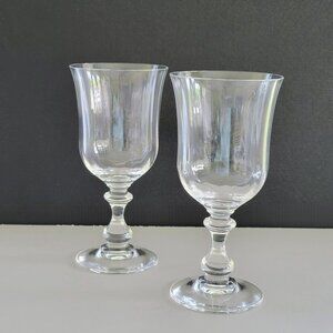 Mikasa French Countryside Water Goblet Set of 2, Clear Optic Design Discontinued